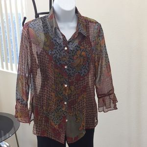 Nicola gorget see through blouse size 8